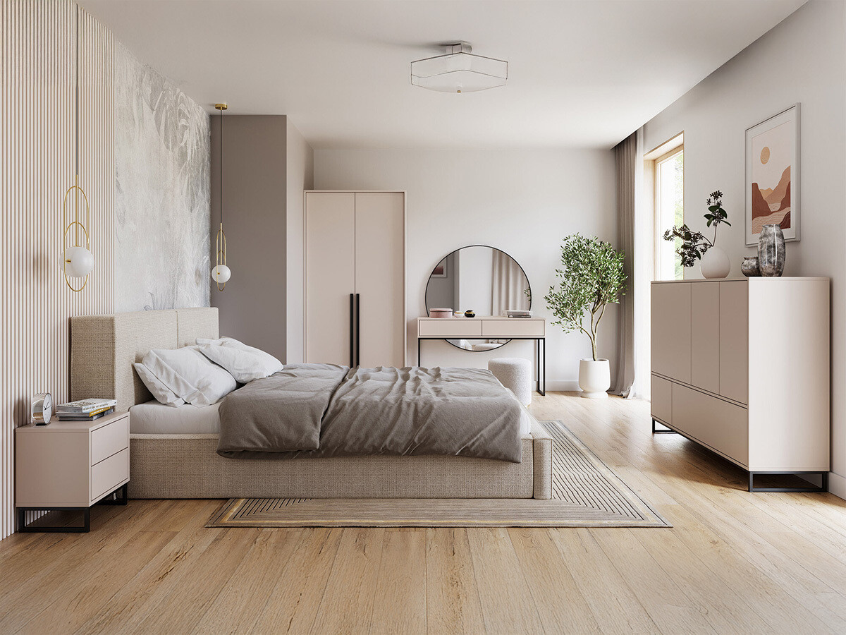 Noćni ormarić Calcalo 104 (Bež)