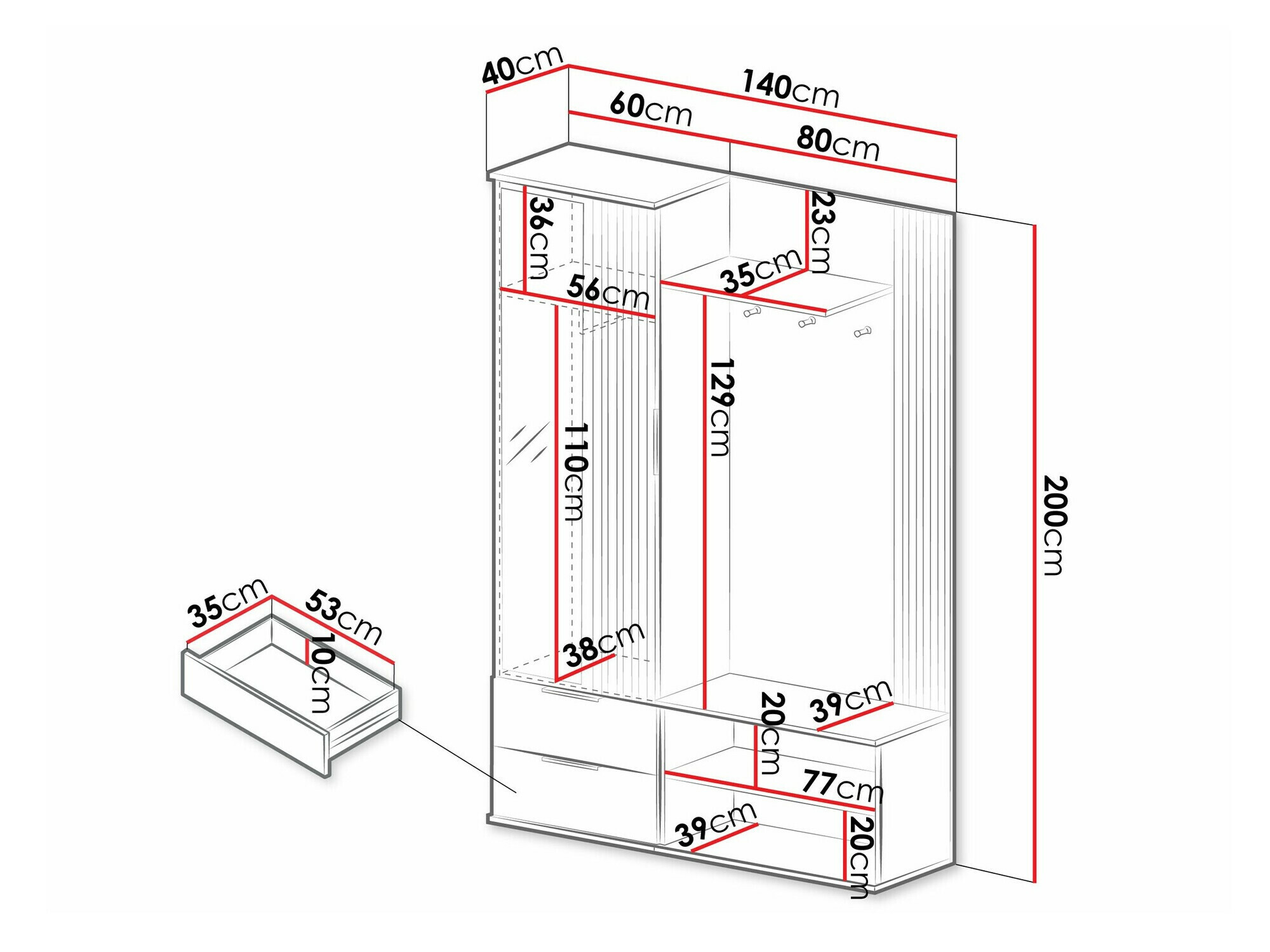 Set za hodnik Honolulu 238
