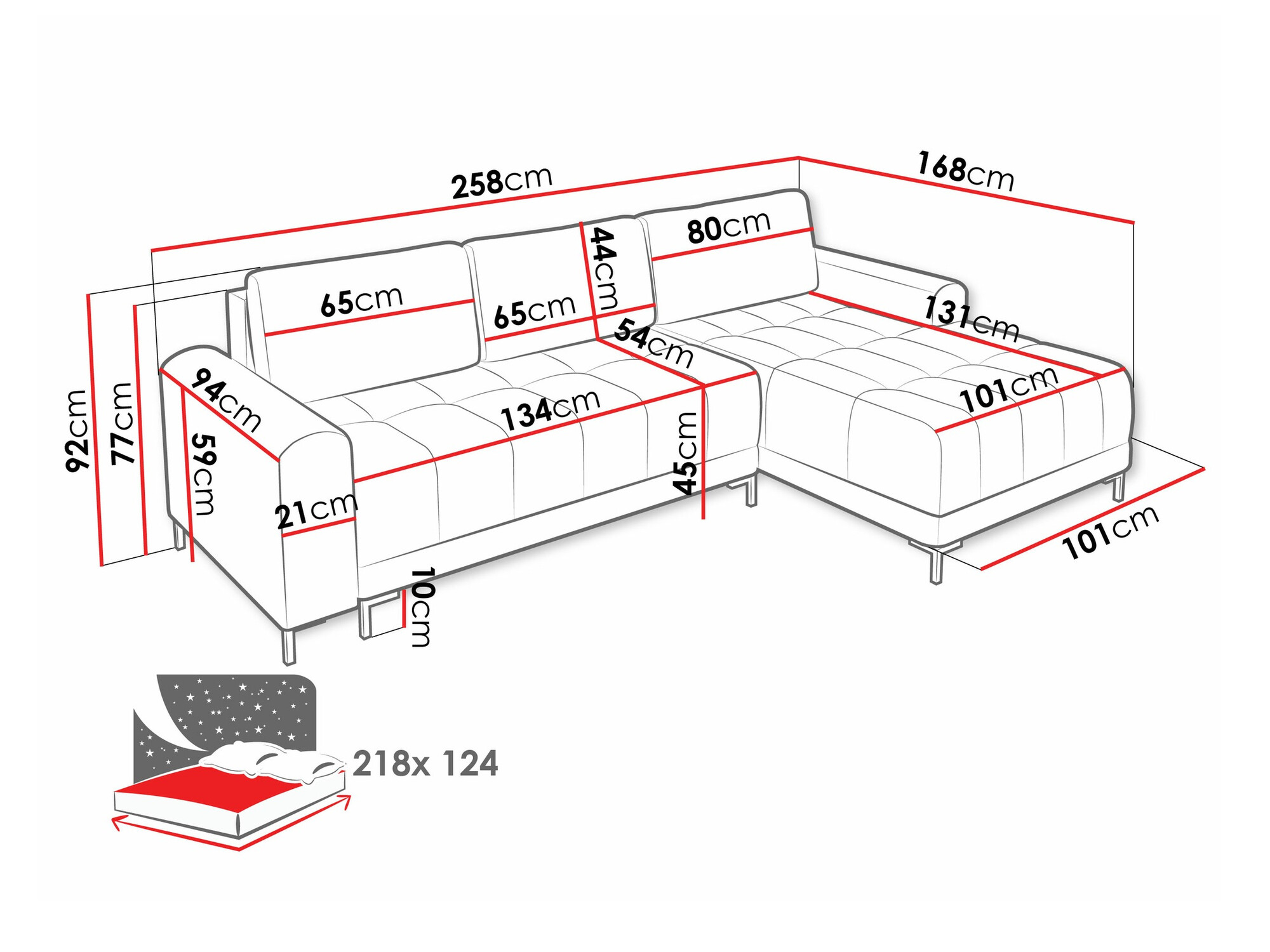Ugaona sofa Stonecrest 100 (Velo 621)