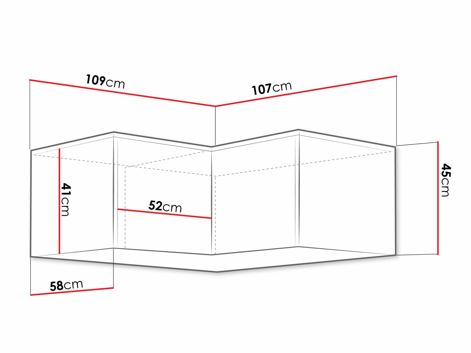Ugaoni ormar Ophdome 112
