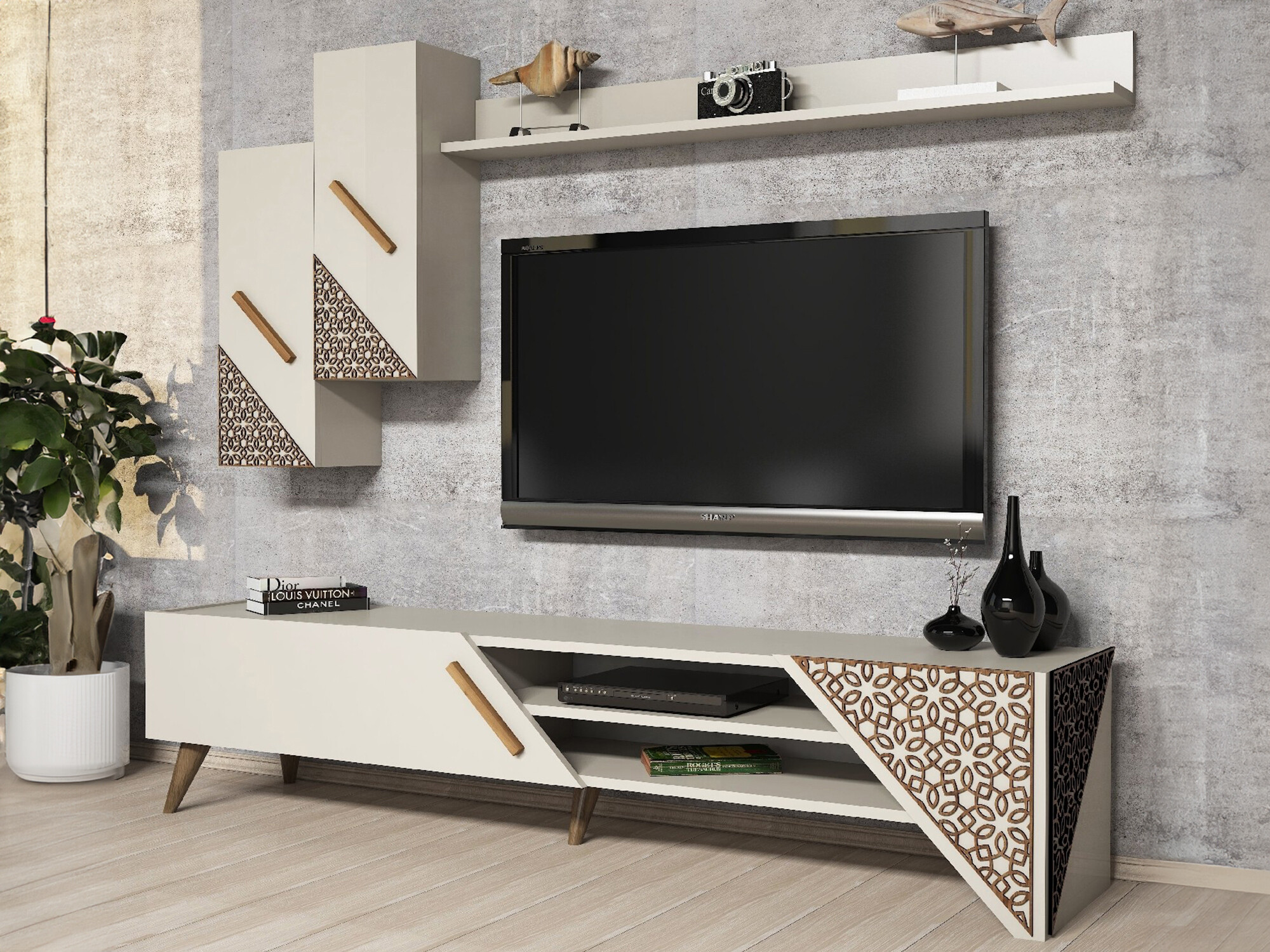 Set za dnevnu sobu Kailua 1564 (Krem)