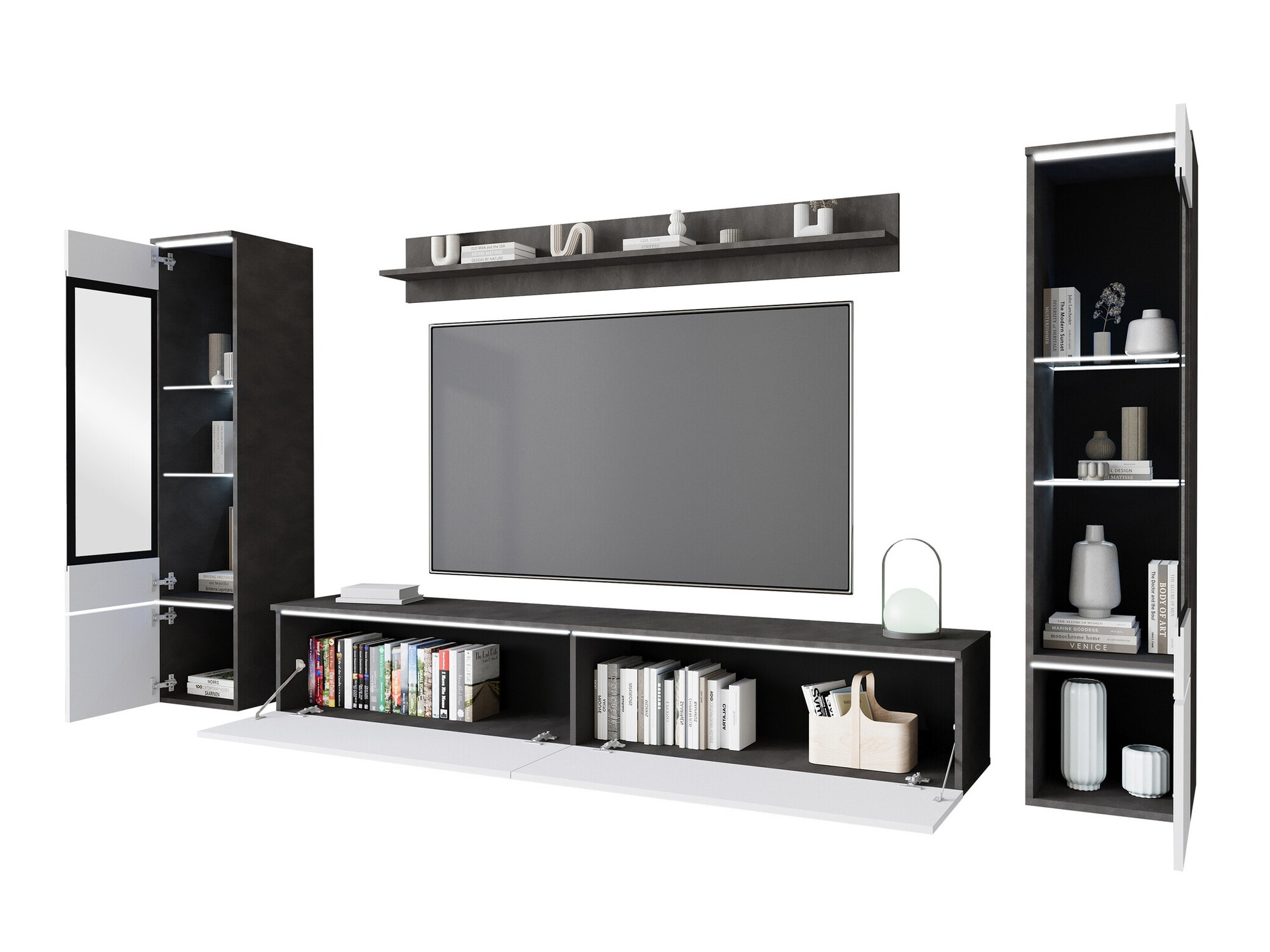 Set za dnevnu sobu Mirfivo 101 (Crni mermer)