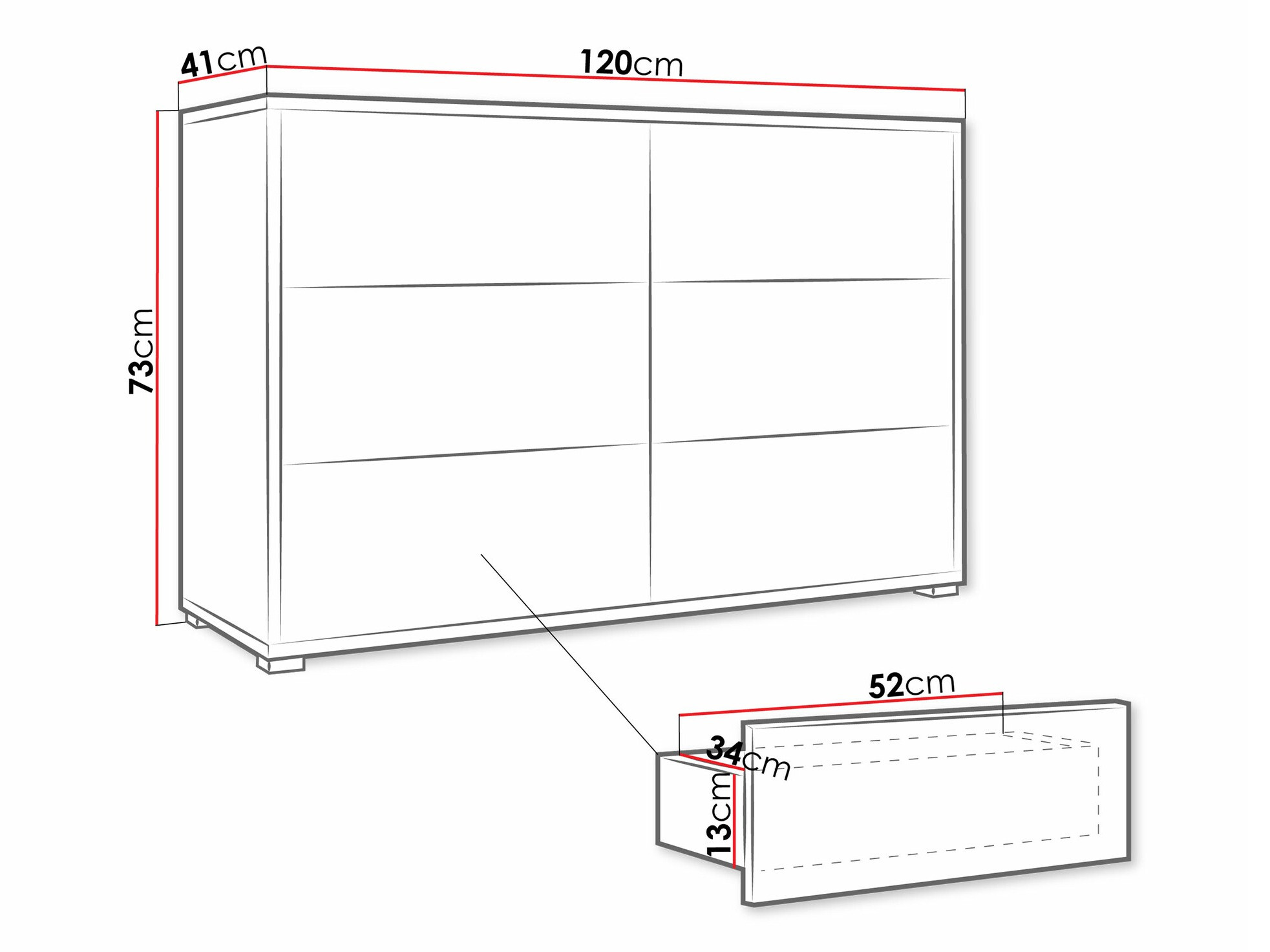 Komoda Comfivo Fersoe 103 (Kašmir)