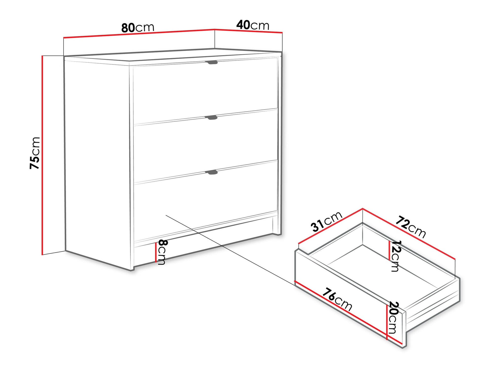 Komoda Comfivo Larmire 102 (Bež)