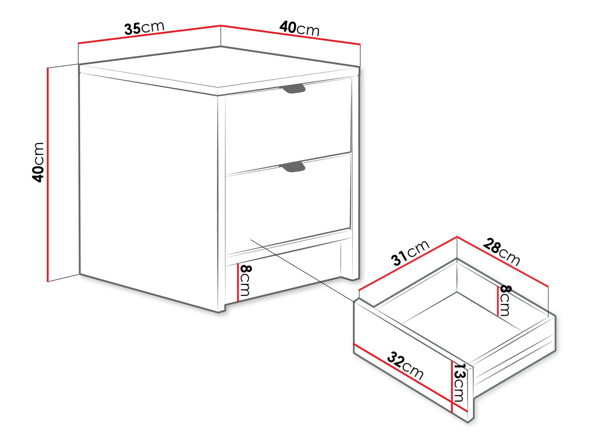 Noćni ormarić Comfivo Larmire 106 (Bež)