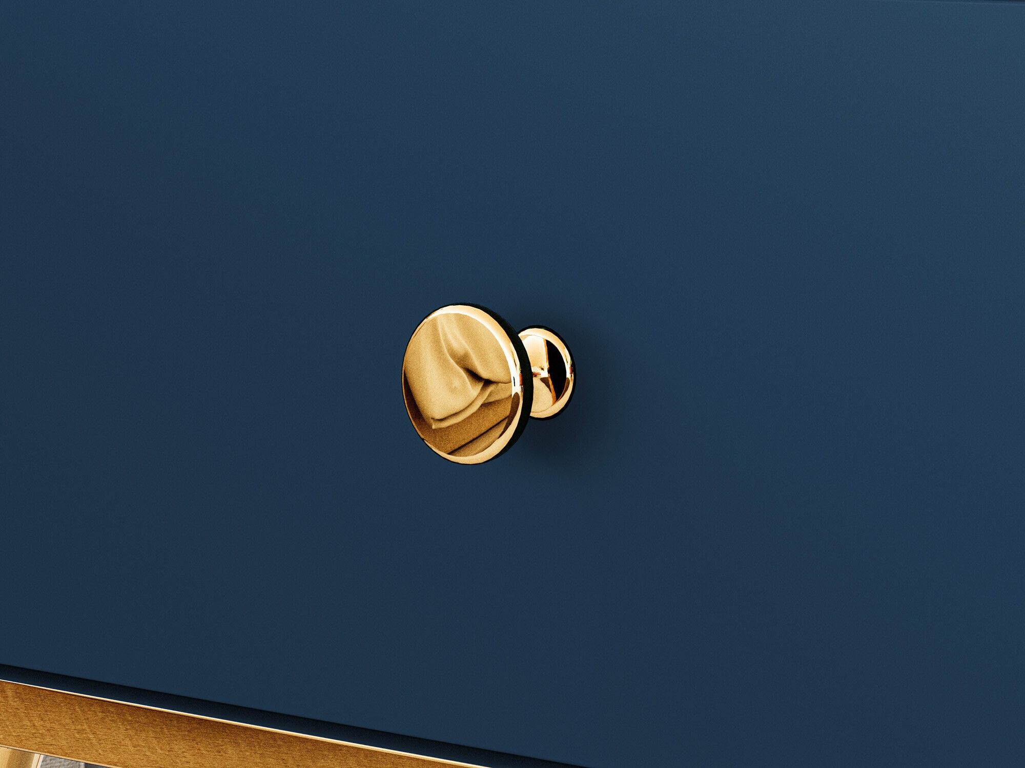 Noćni ormarić Flonovu 111 (Tamno plava + Zlatan)