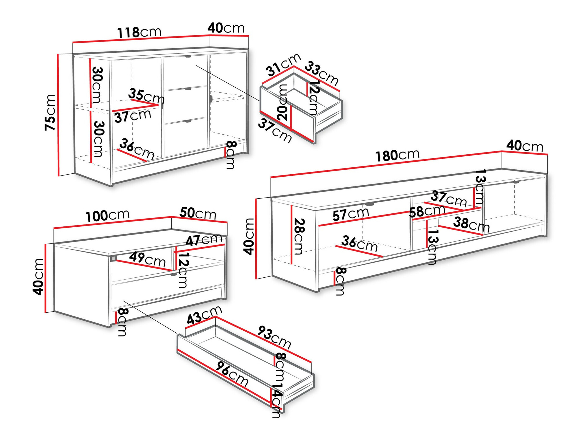 Set za dnevnu sobu Comfivo Larmire 107 (Bež)