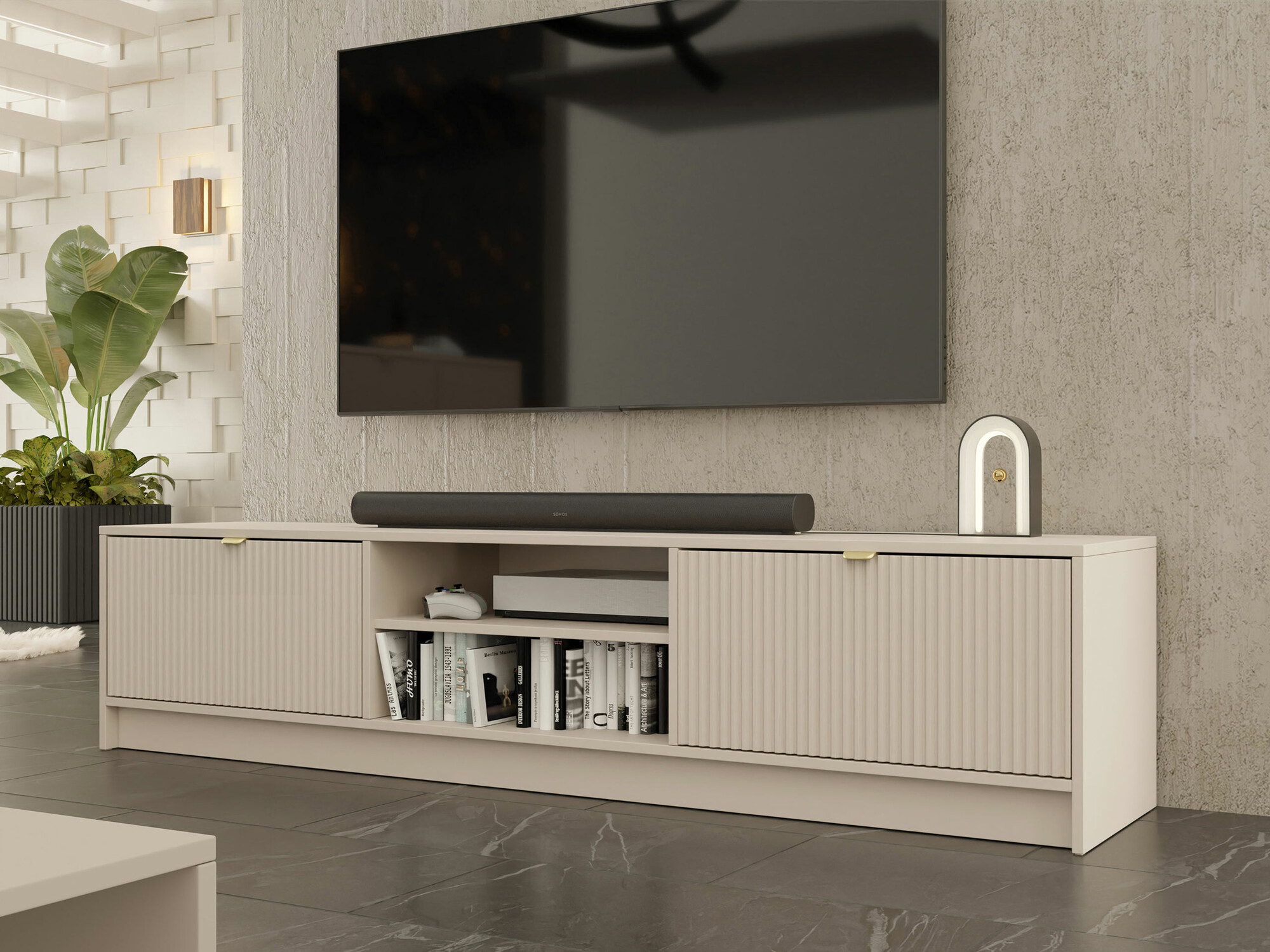 TV komoda Comfivo Papilio I (Bež)