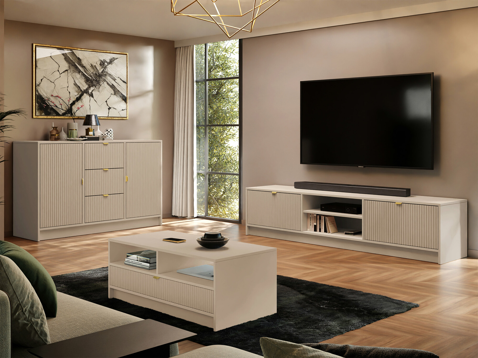 TV sto Comfivo Larmire 104 (Bež)