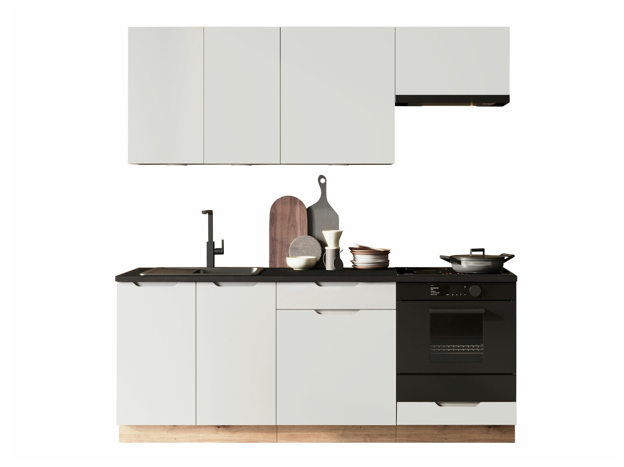 Kuhinjski set Trenton 180 (Svetloosiva + Artisan hrast)