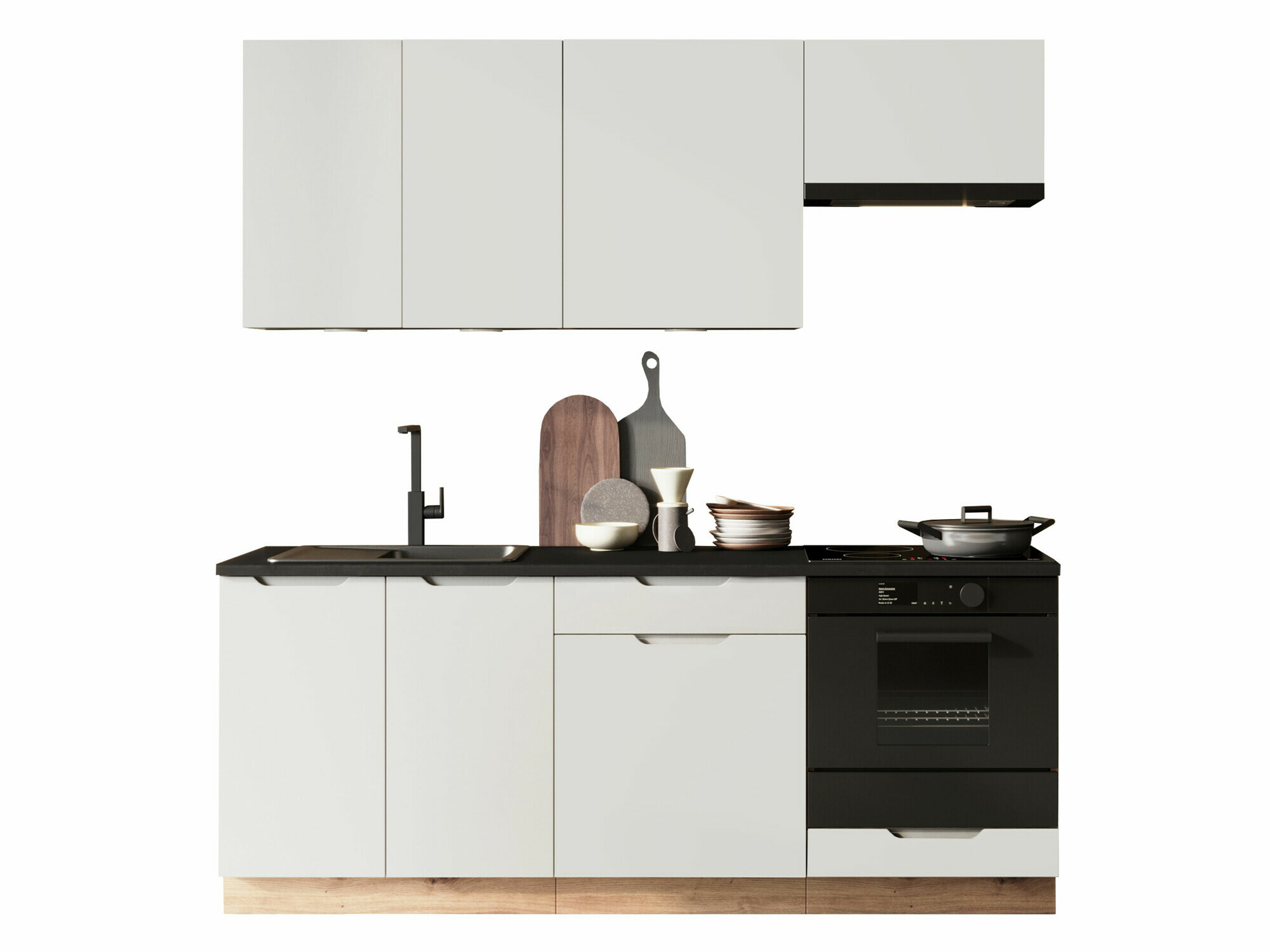 Kuhinjski set Trenton 180 (Svetloosiva + Zanatski hrast)