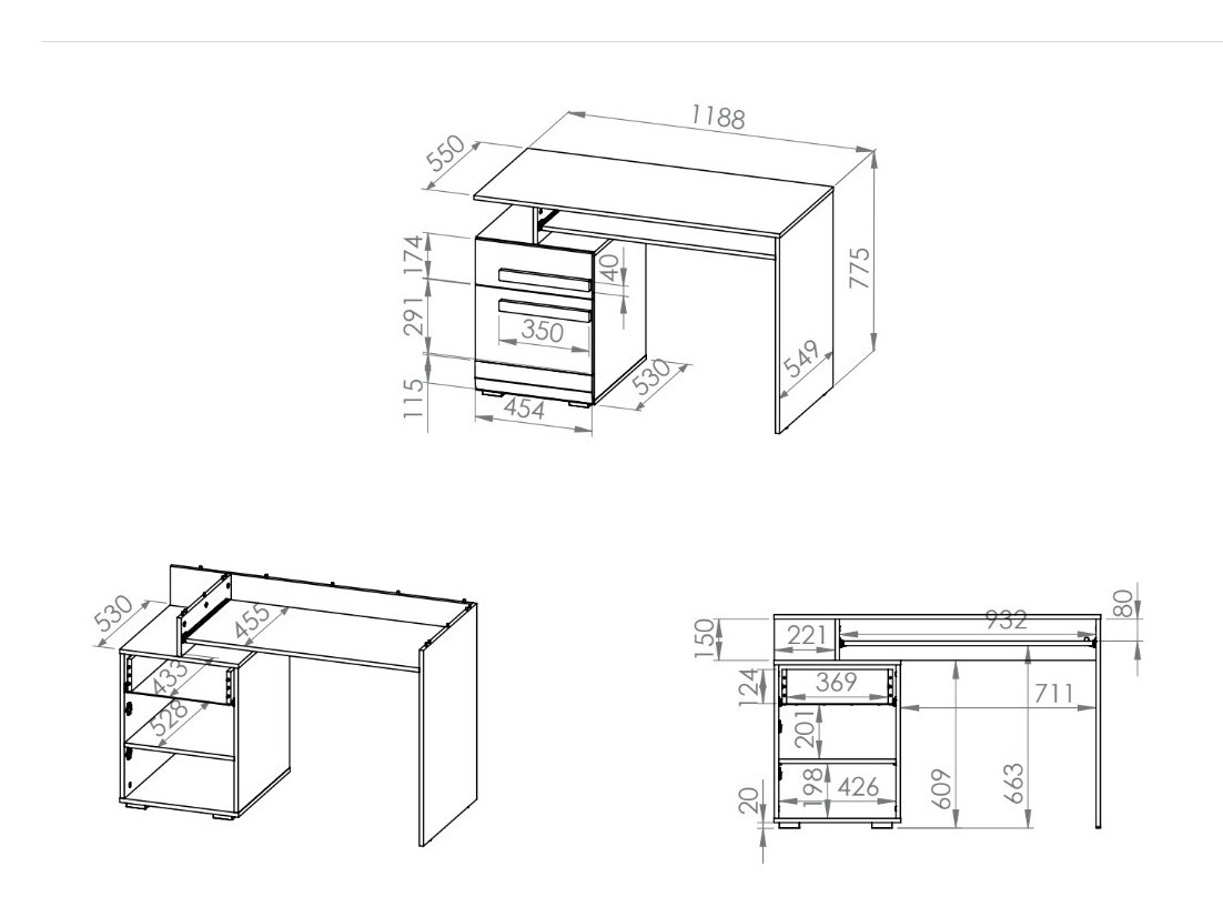 Kancelarijski sto Alcala 110