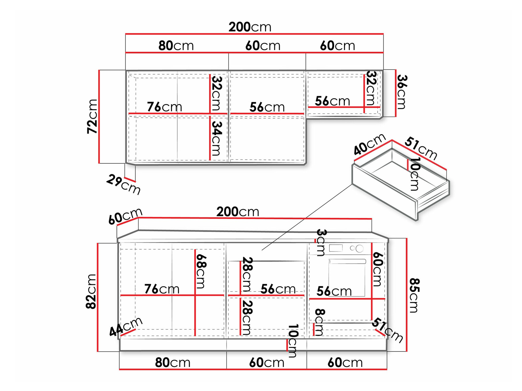 Kuhinjski set Trenton 181