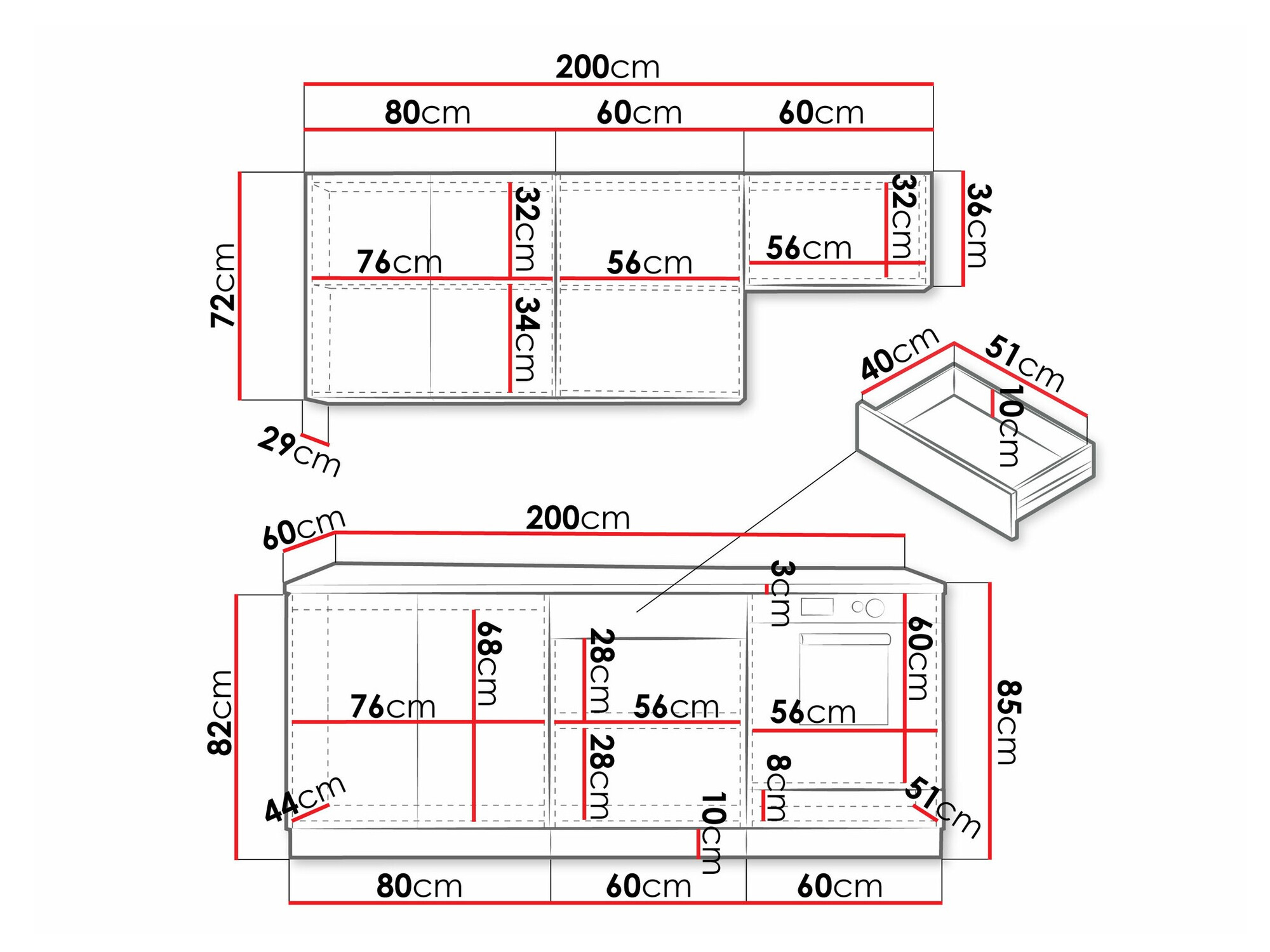 Kuhinjski set Trenton 181