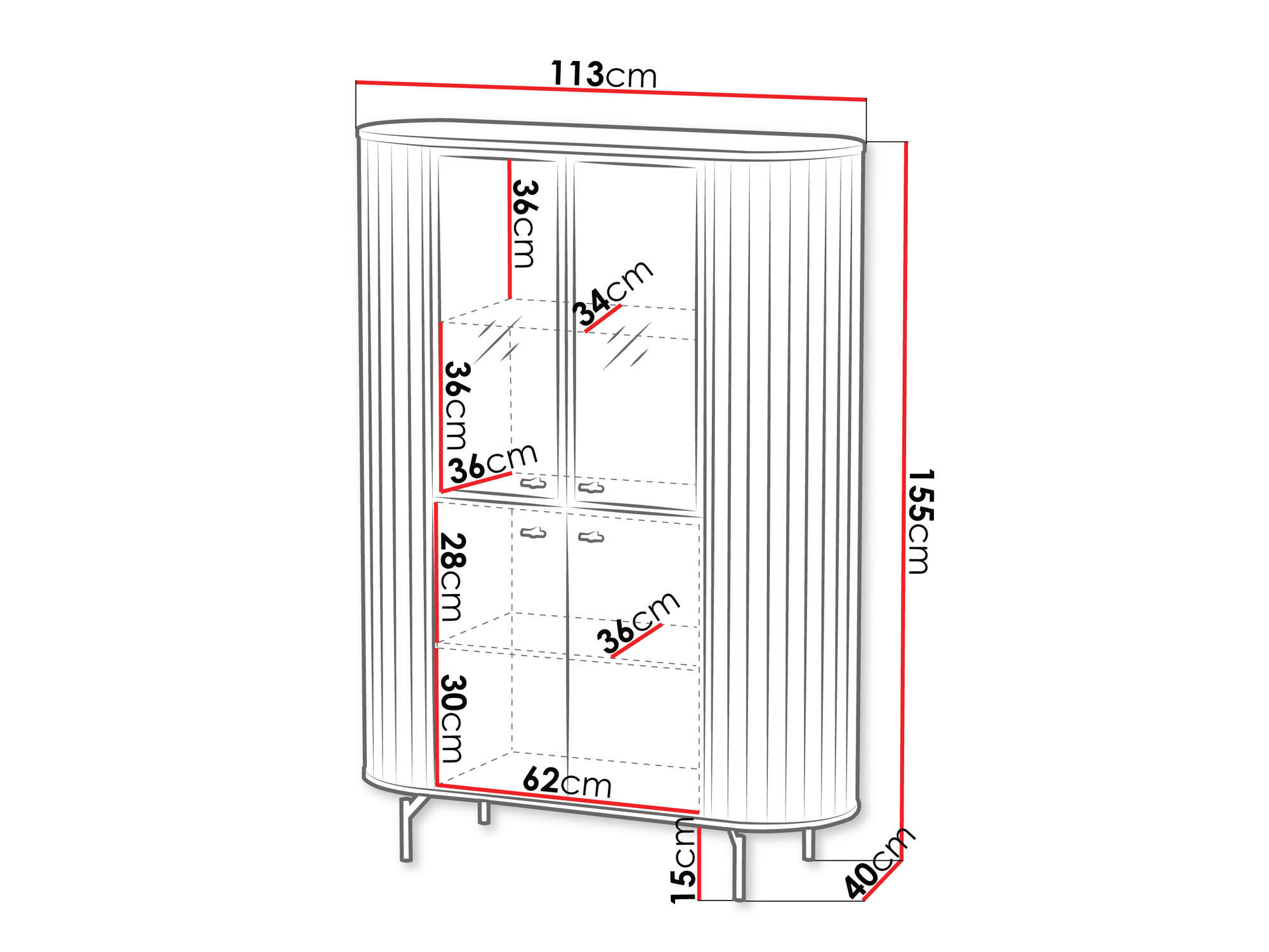 Polica Novmono 100 (Crno)