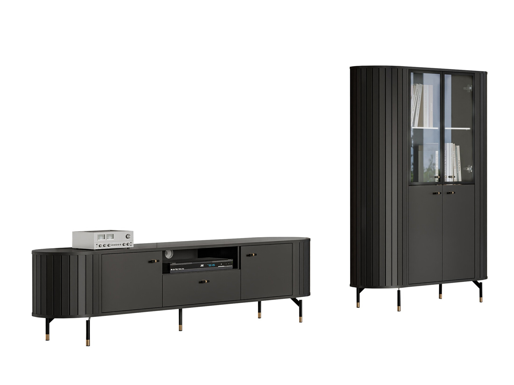 Set za dnevnu sobu Novmono 108 (Crno)