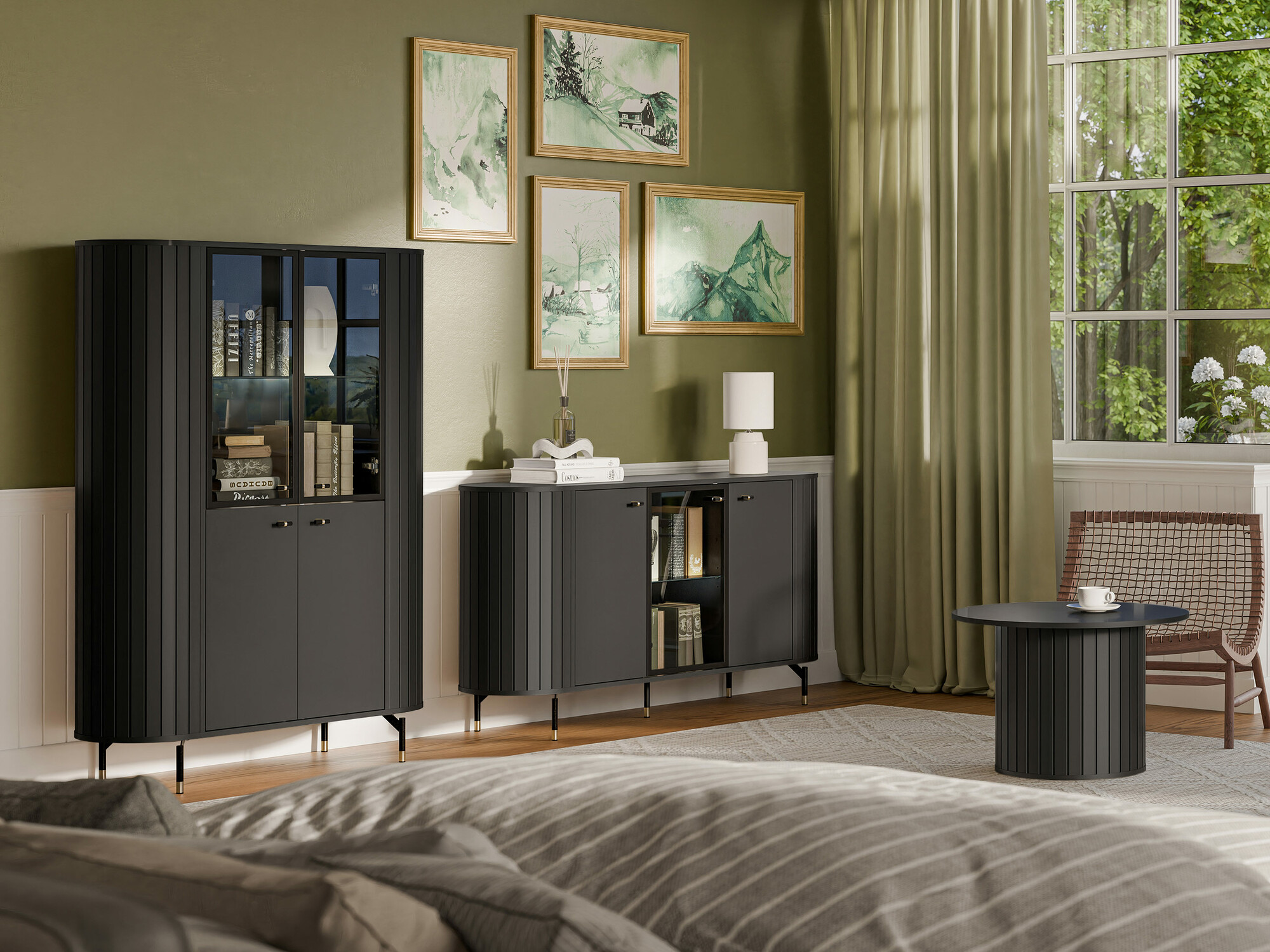 Set za dnevnu sobu Novmono 109 (Crno)