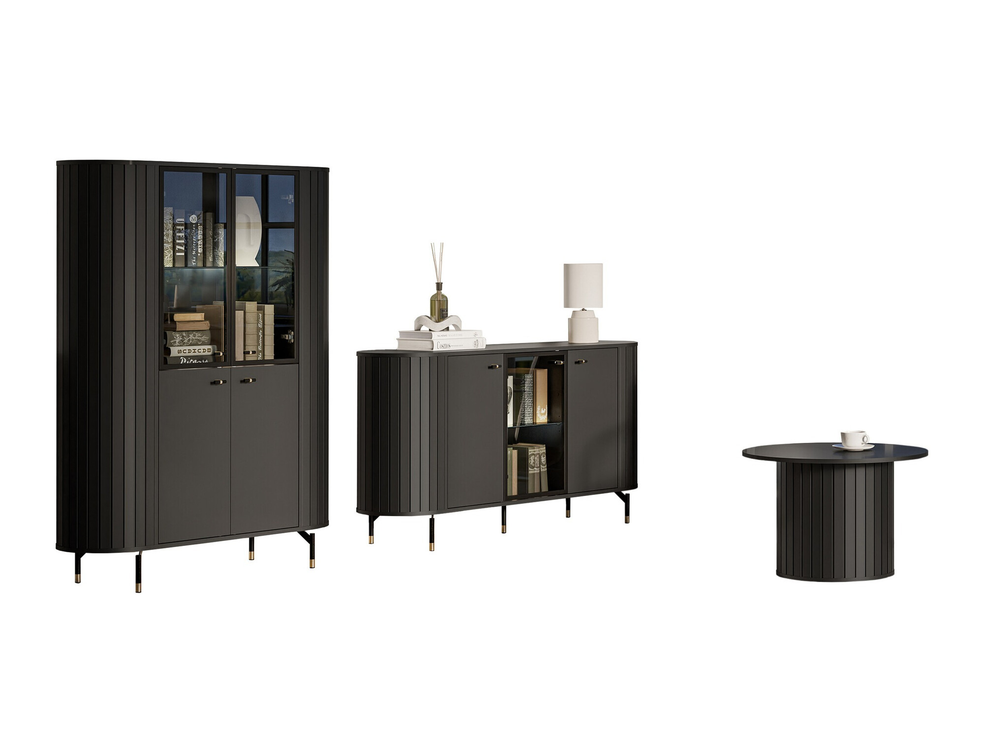 Set za dnevnu sobu Novmono 109 (Crno)