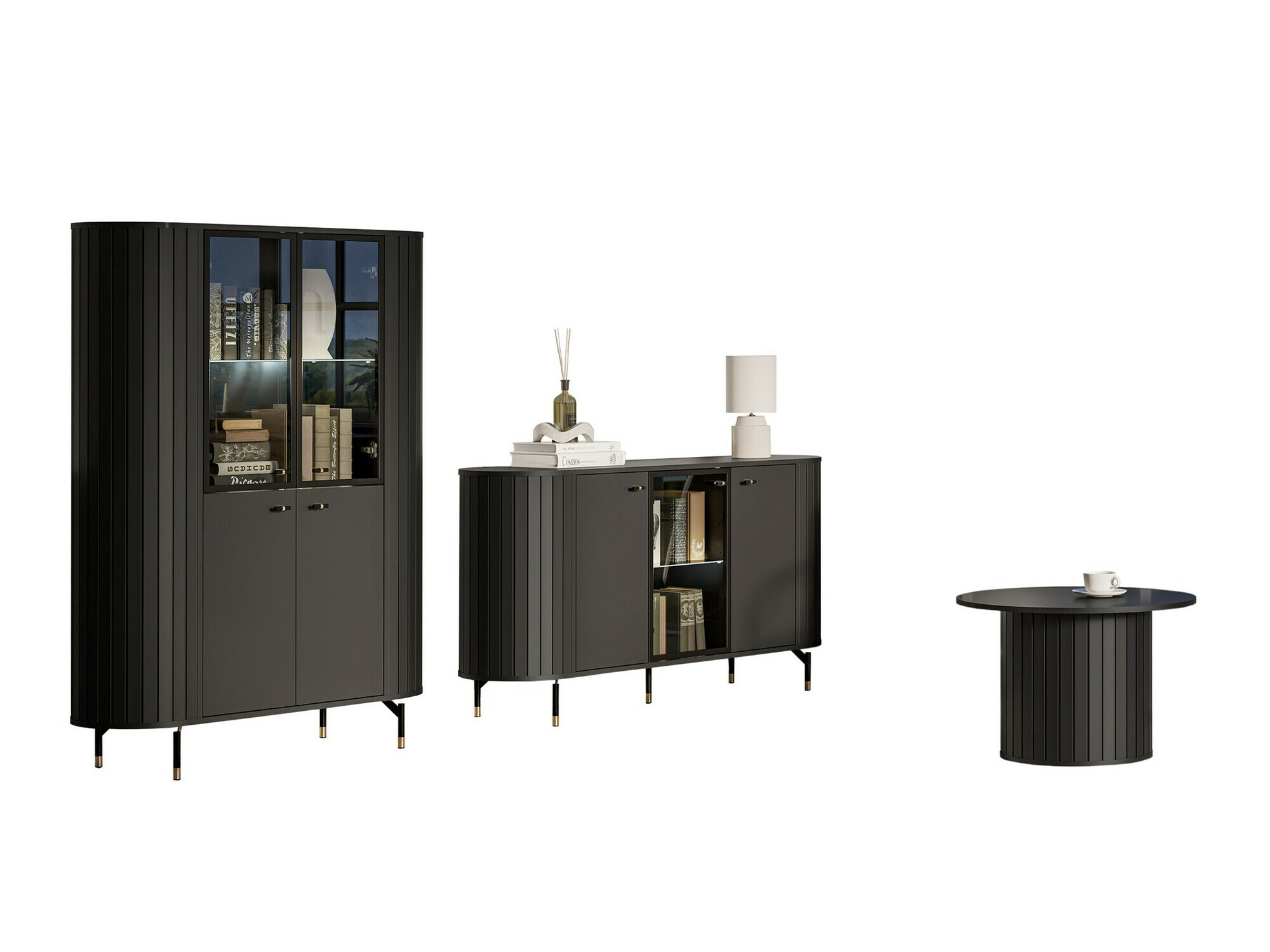 Set za dnevnu sobu Novmono 109 (Crno)