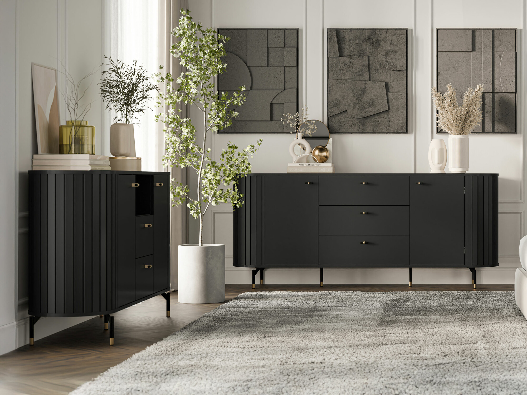 Set za dnevnu sobu Novmono 110 (Crno)