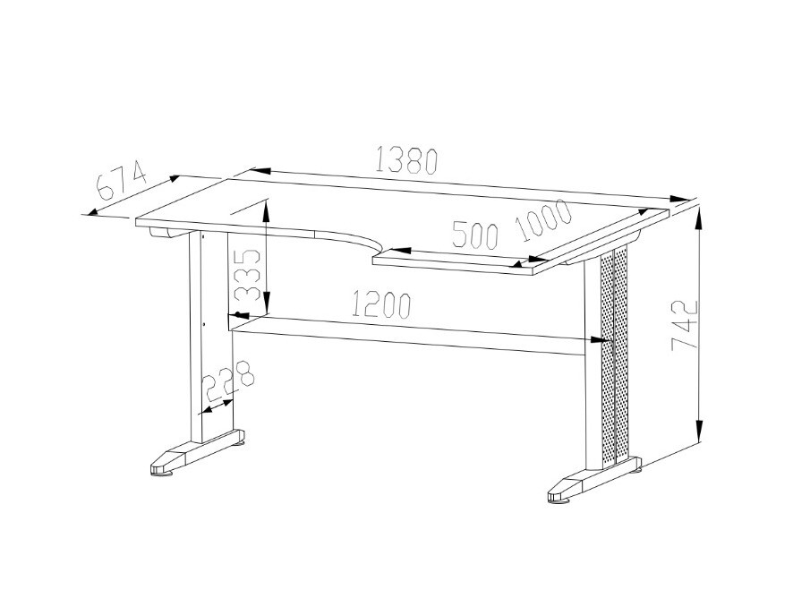 Kancelarijski sto Tolbelo 108