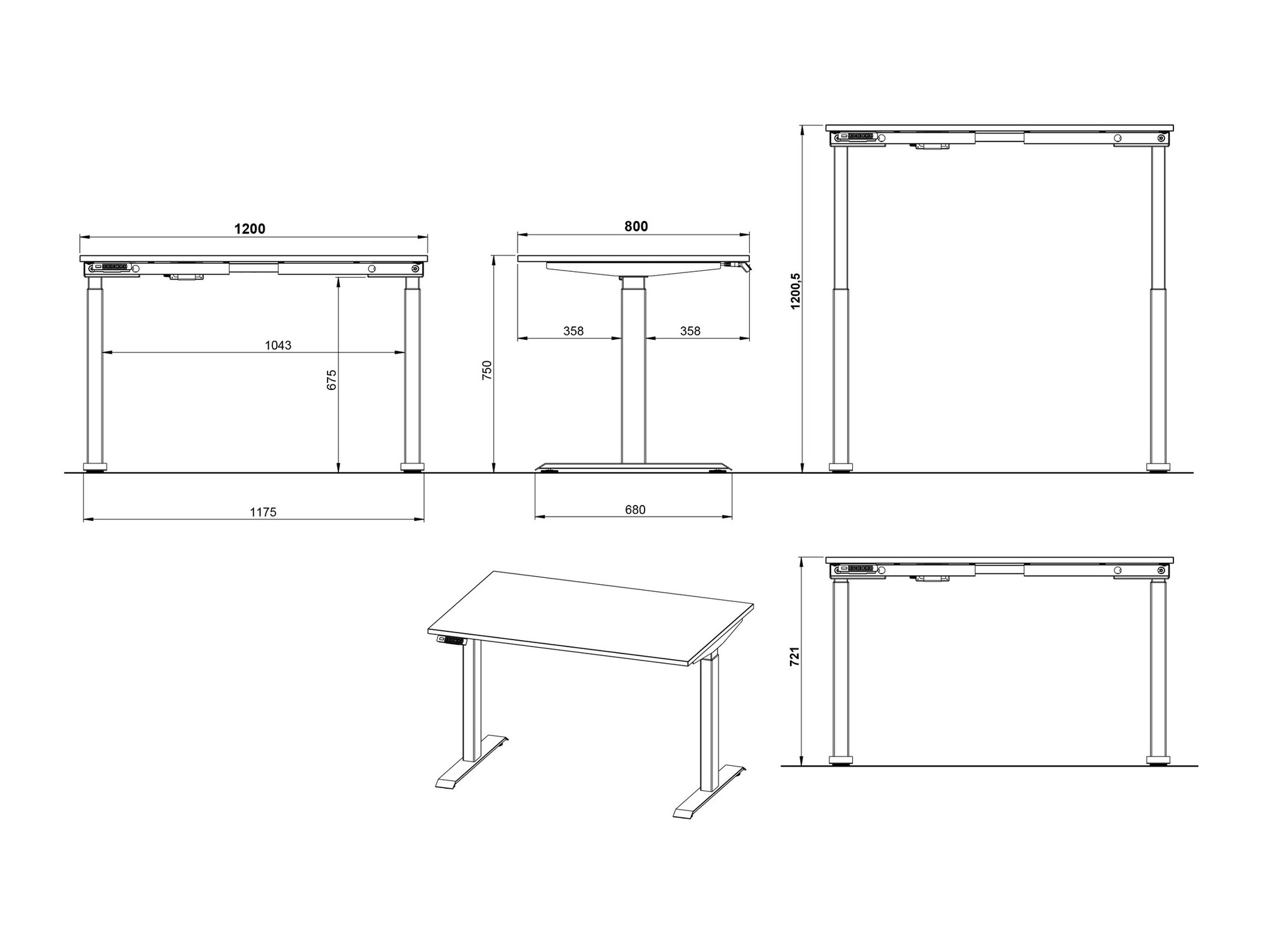 Sto sa podesivom visinom Feltoru 112 (Belo)