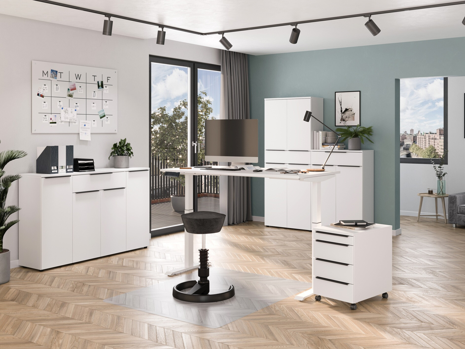 Sto sa podesivom visinom Feltoru 114 (Belo)