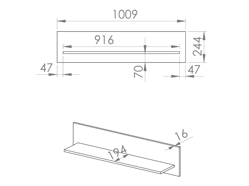 Zidna polica Orlviro 109