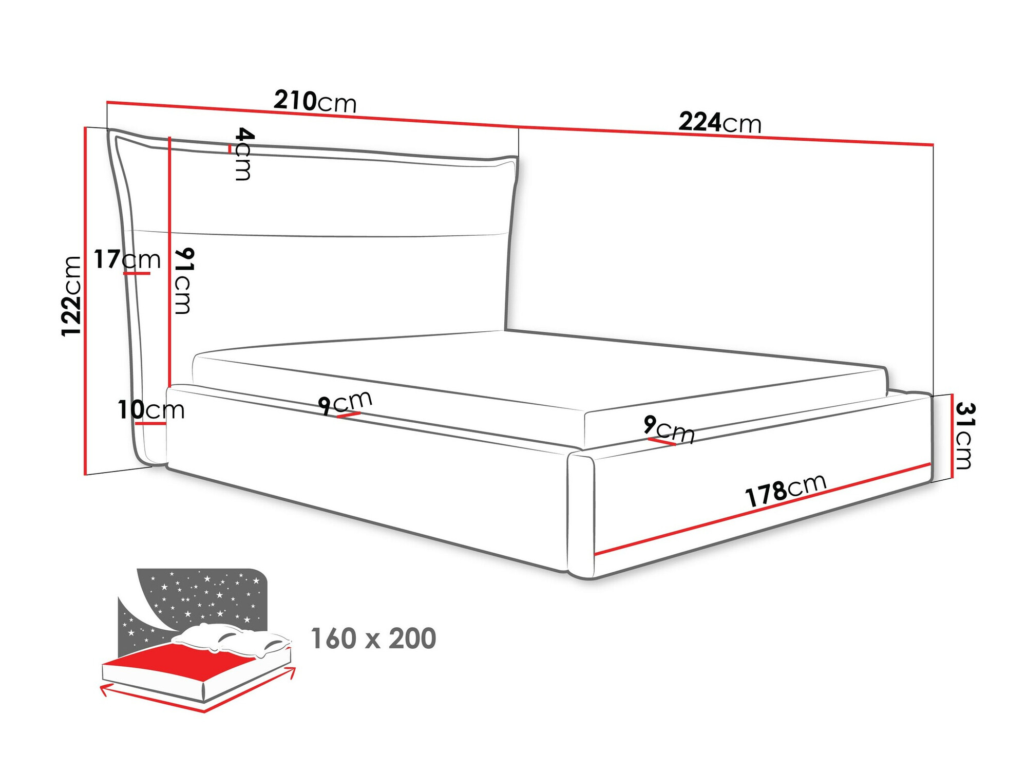 Krevet Comfivo Formica (Paros 1)