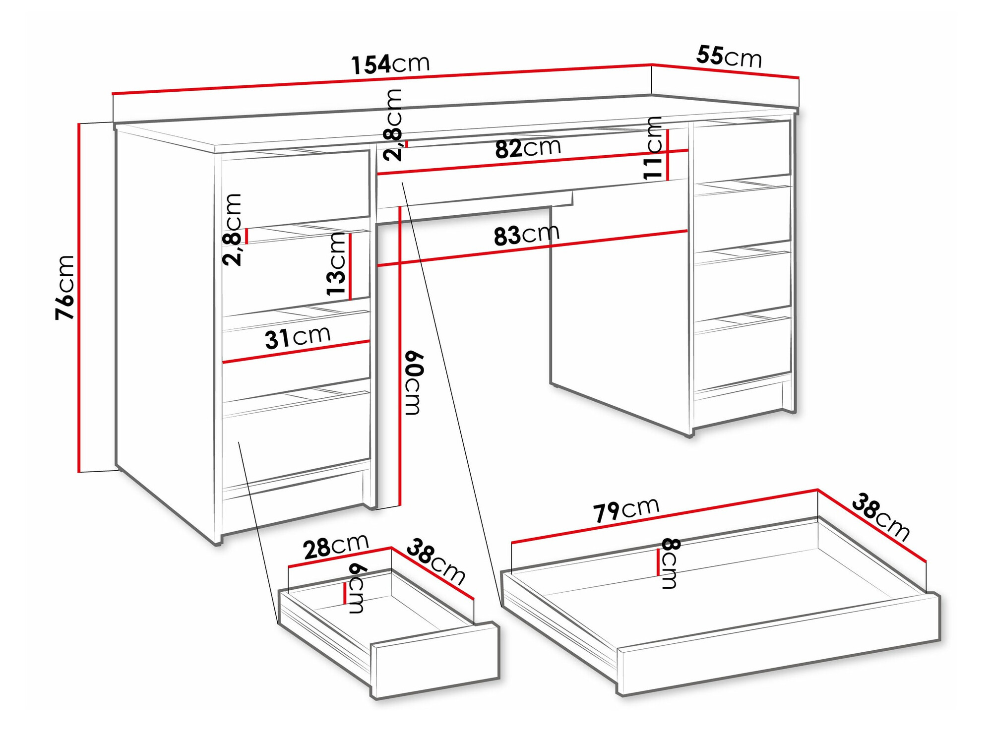Kancelarijski sto Comfivo 401 (Bež)