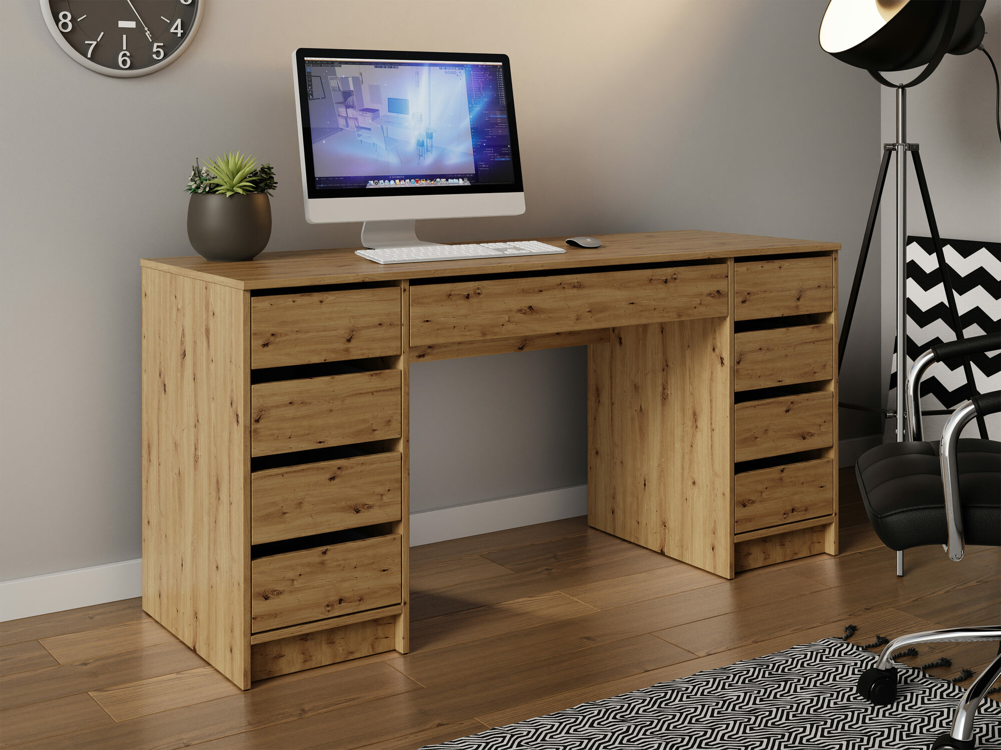 Kancelarijski sto Comfivo 401 (Zanatski hrast)