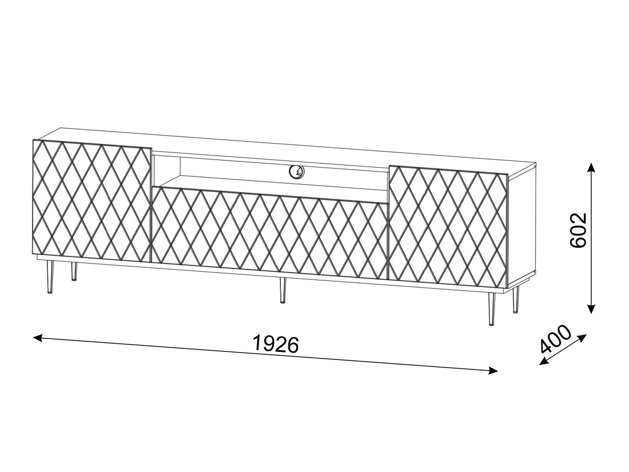 TV sto Melmoro 103 (Graphite)