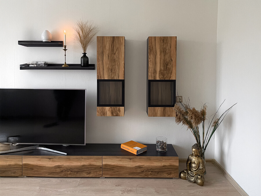 Set za dnevnu sobu Serodeu 100 (Orah + Tamno brown)