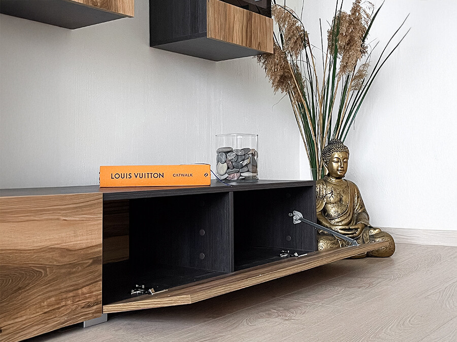 Set za dnevnu sobu Serodeu 100 (Orah + Tamno brown)