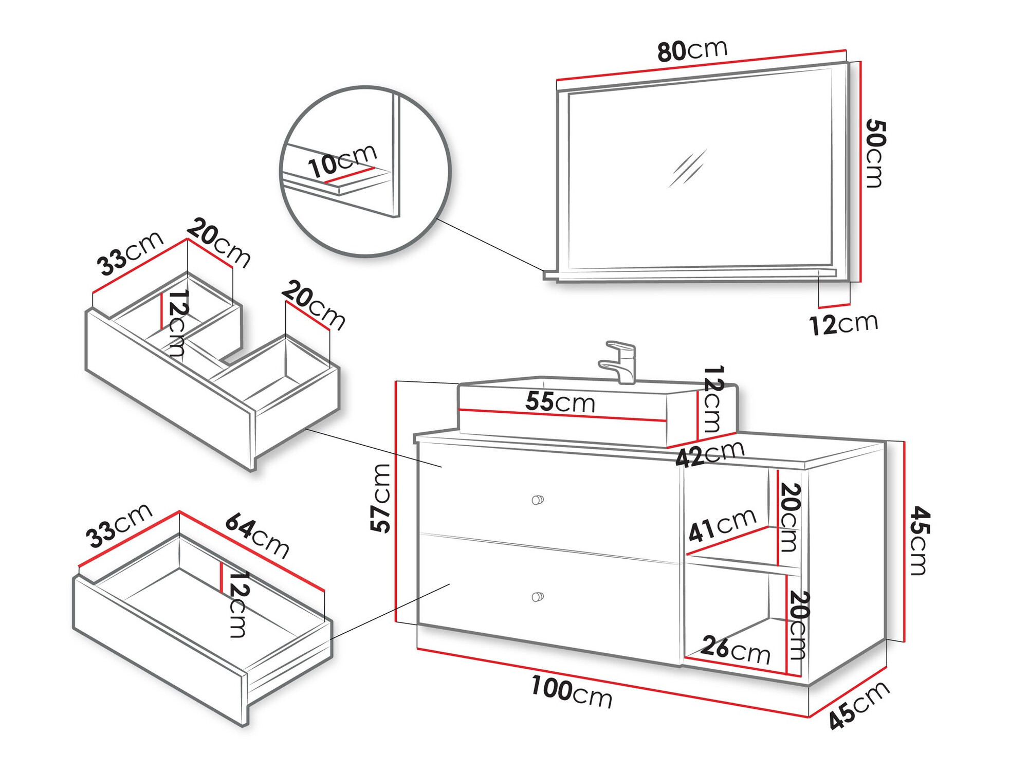 Set za kupatilo Ophruvi 100 (Orah)