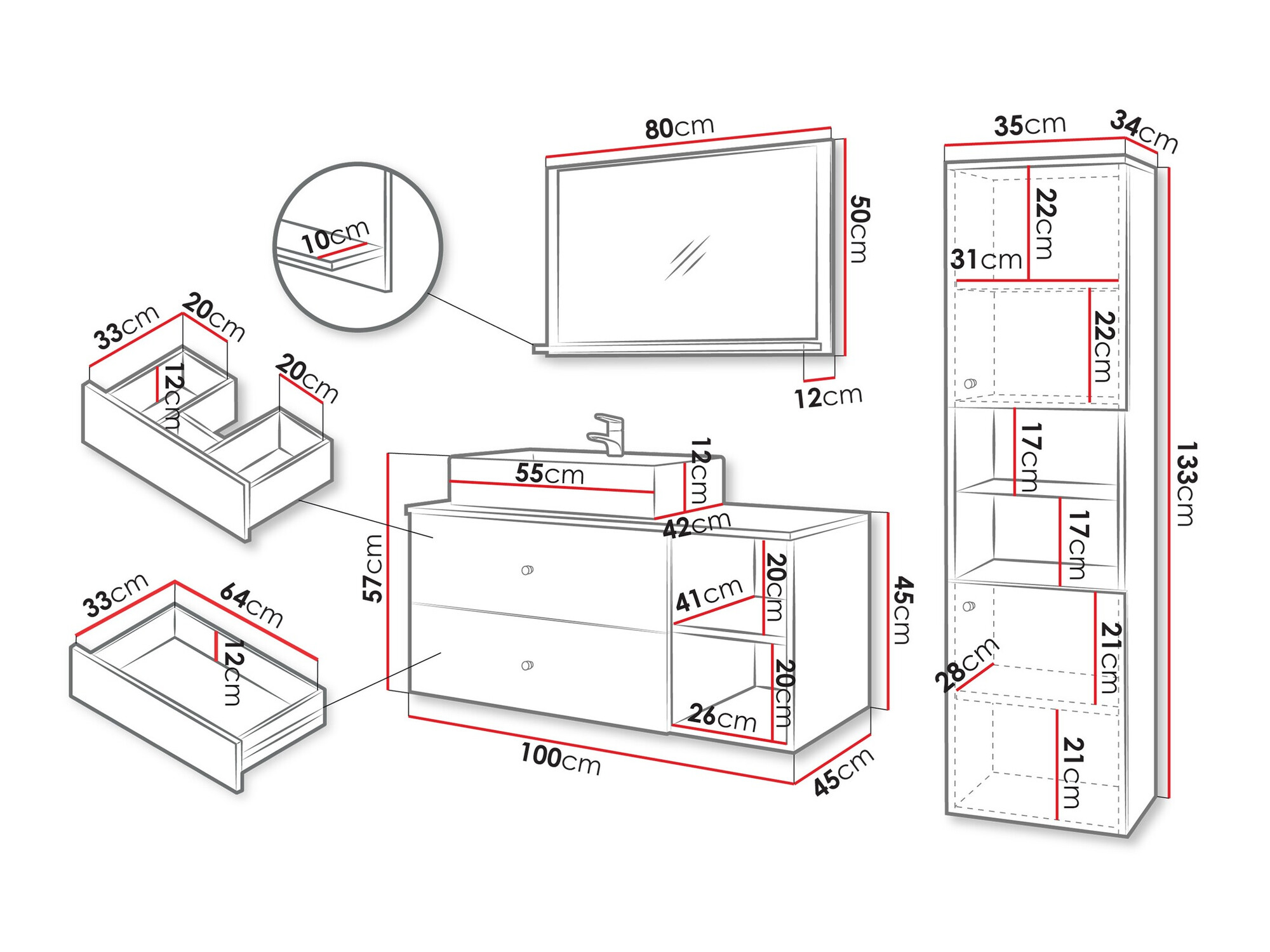 Set za kupatilo Ophruvi 101 (Orah)