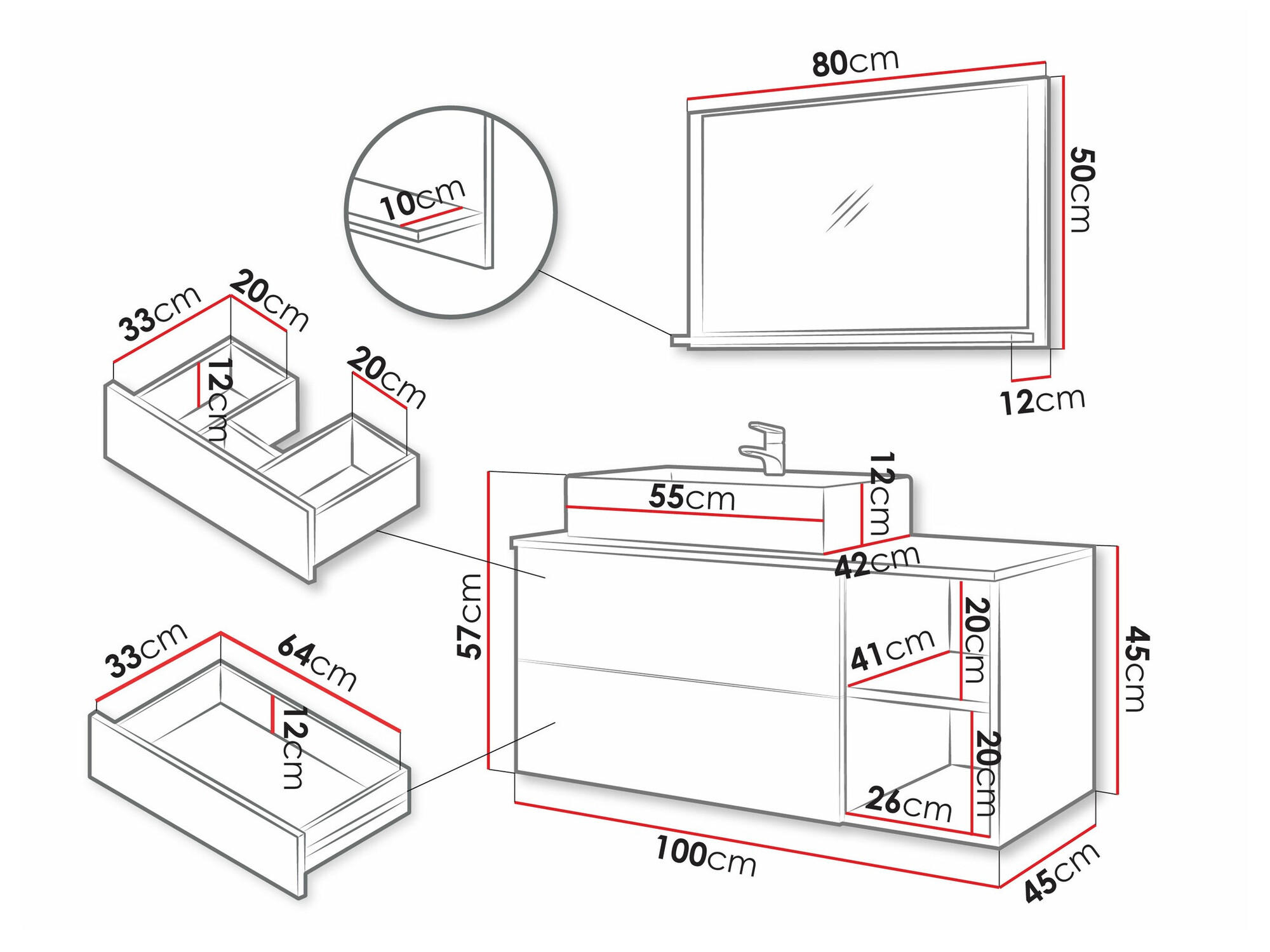 Set za kupatilo Ophruvi 103 (Orah)