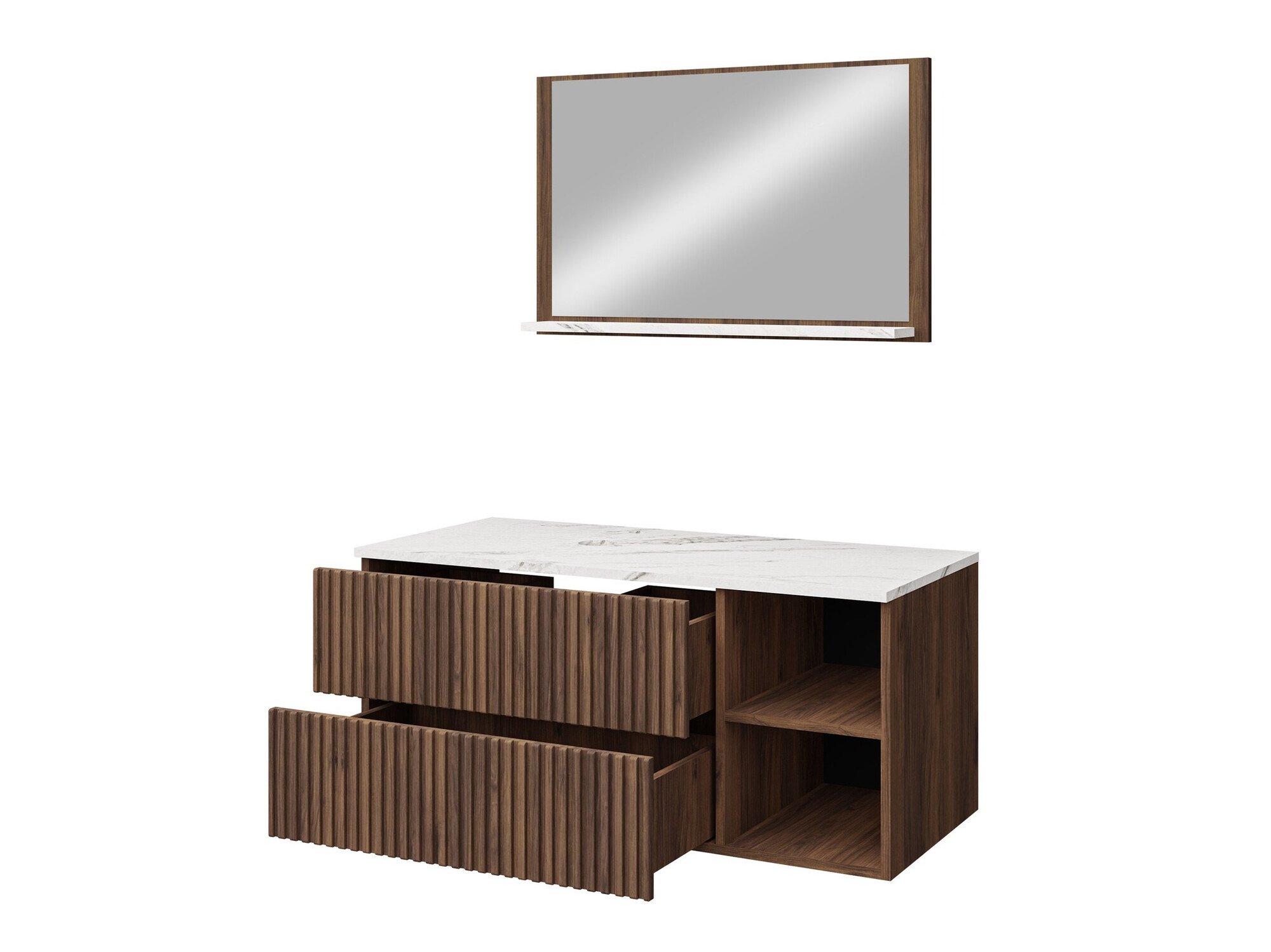 Set za kupatilo Nauta (Crno + Crni mermer)