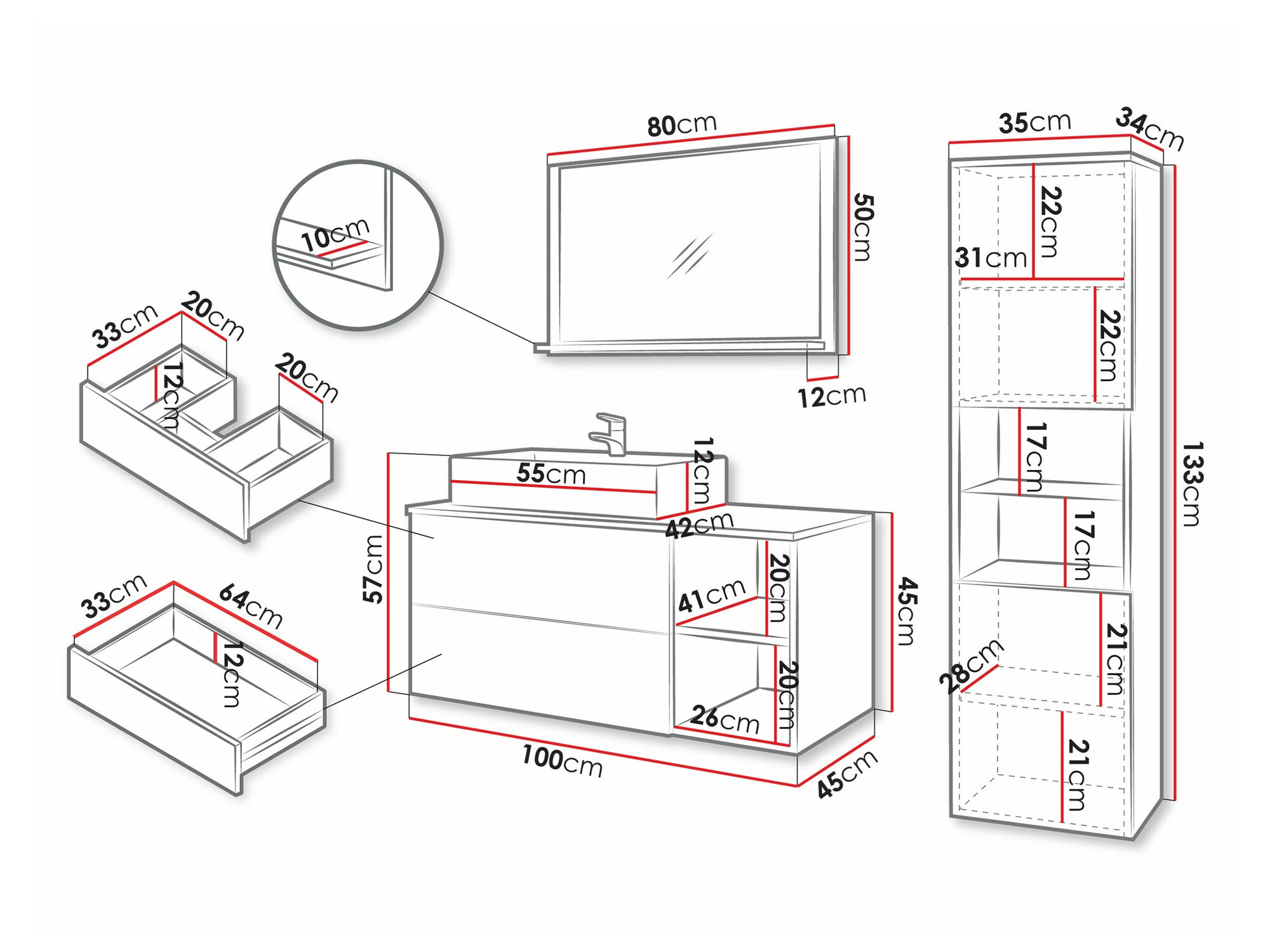 Set za kupatilo Ophruvi 104 (Orah)