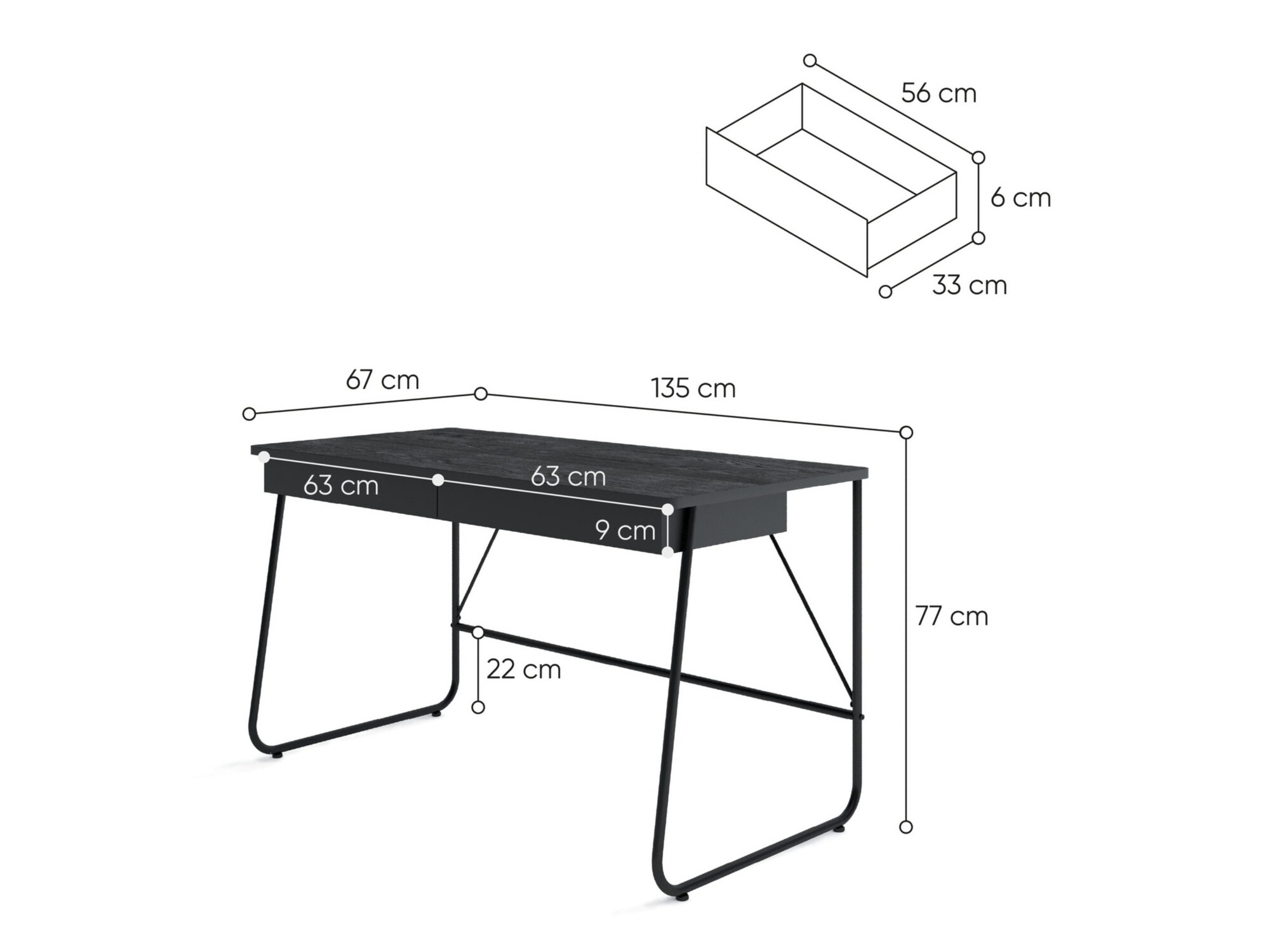 Kancelarijski sto Fresno 155