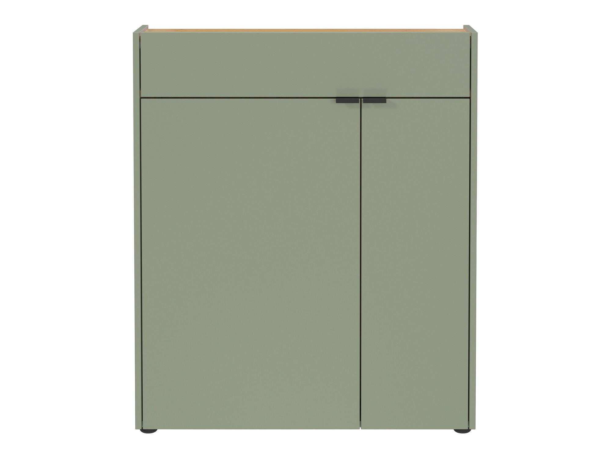 Polica za obuću Cirsale 110 (Prašnjavo zelena + Navarra hrast)