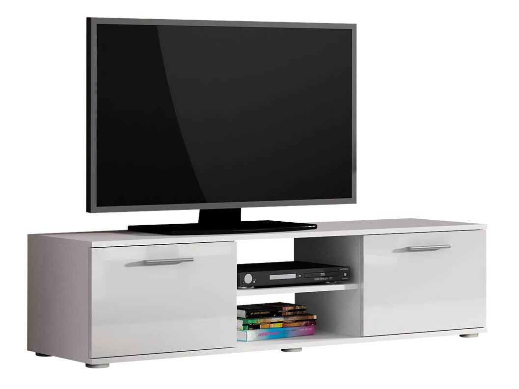 TV komoda Tornola 100 (Belo + Sjajno belo)