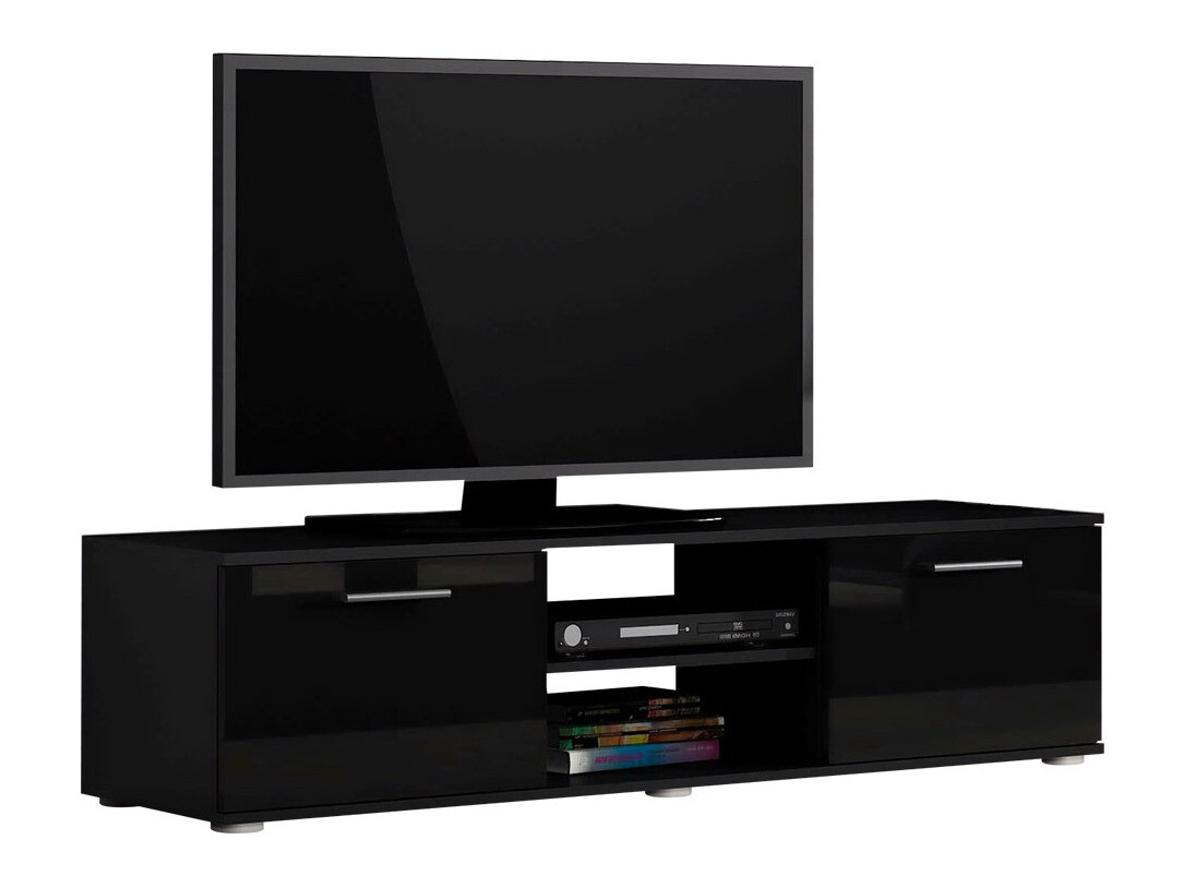 TV komoda Tornola 100 (Crno + Sjajno crna)