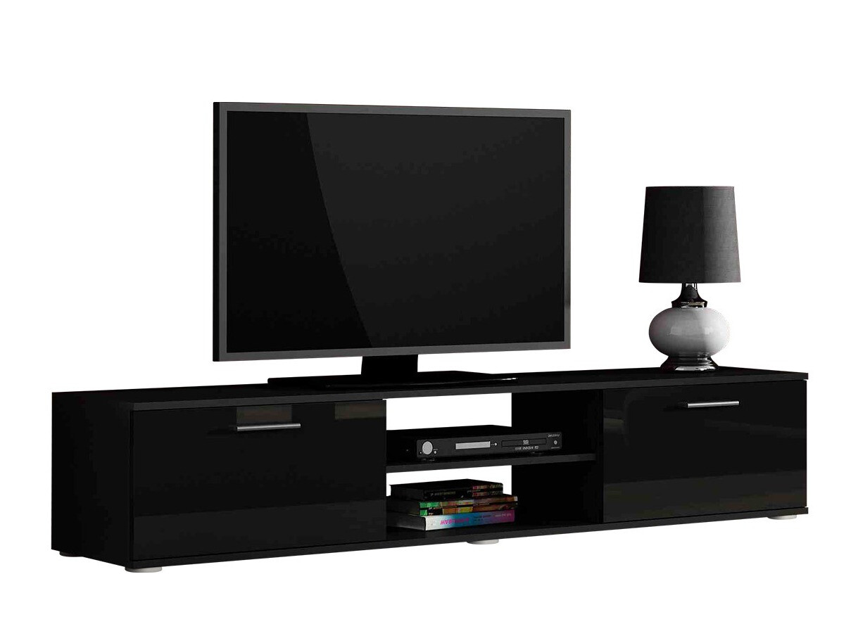 TV komoda Tornola 101 (Crno + Sjajno crna)