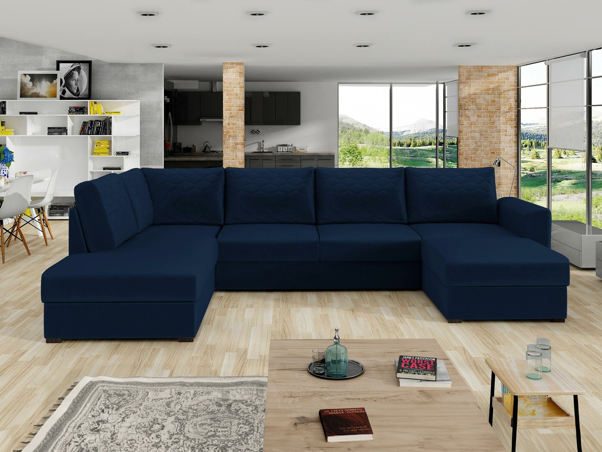 Ugaona sofa Comfivo 189 (Magic Velvet 2216 + Magic Velvet 2216-P137)
