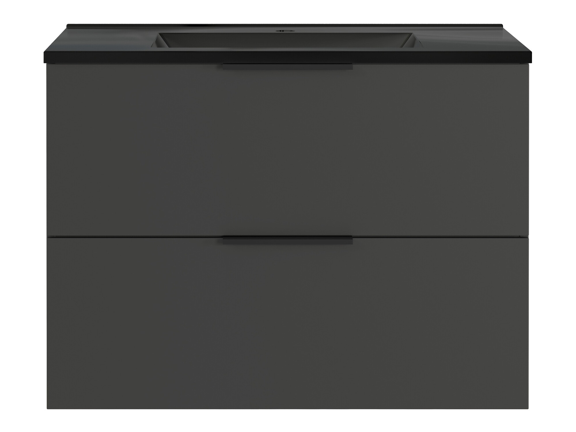 Zidni kupatilski ormarić za umivaonik Temeli 108 (Grafit + Crno)