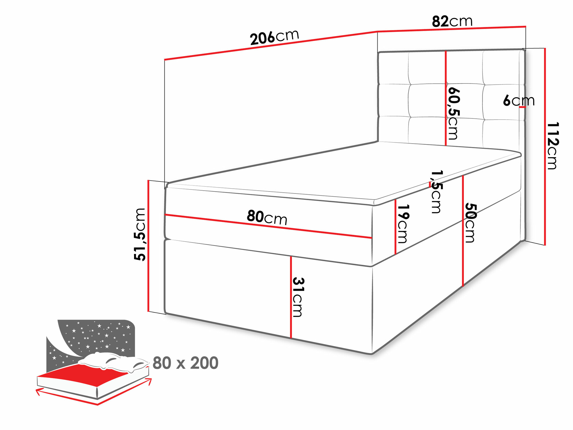 Boxspring krevet Comfivo Osculum II (Polo 894)