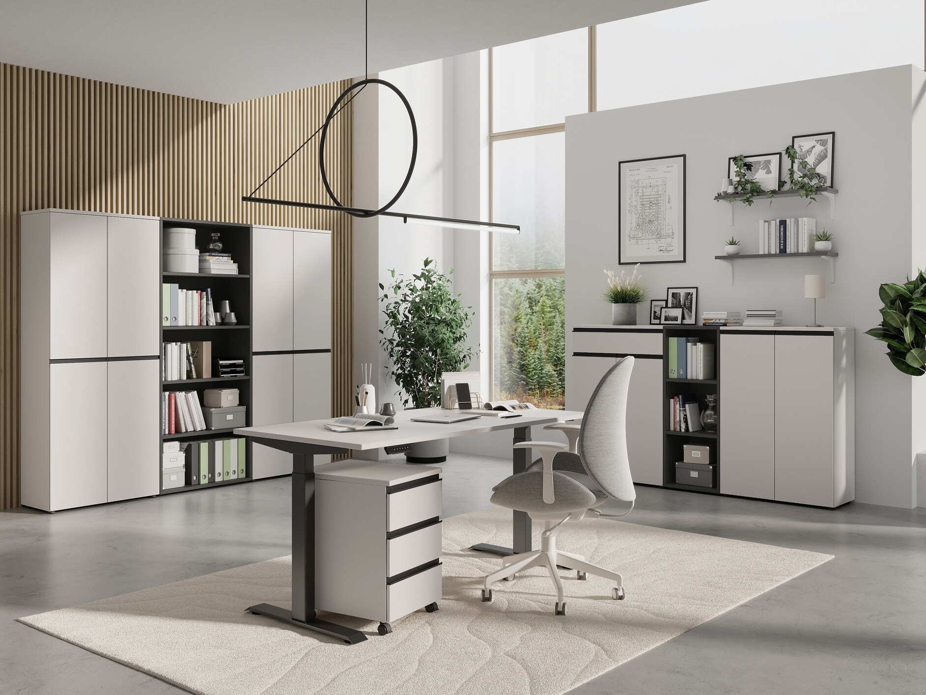 Sto sa podesivom visinom Vesbeno 105 (Kašmir + Crno)