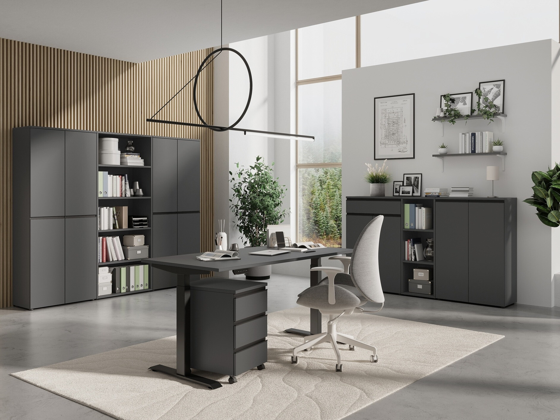 Sto sa podesivom visinom Vesbeno 106 (Graphite + Crno)