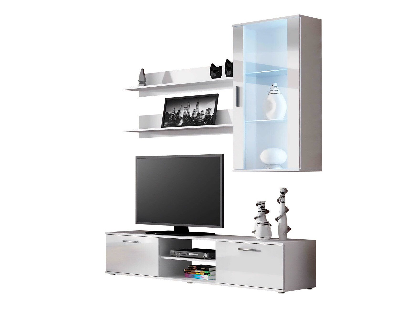 Set za dnevnu sobu Tornola 113 (Belo + Sjajno belo)